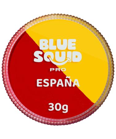 Blue Squid Pro Schminke Face Paint and Bodypaint - Red & Yellow Split (30g) Face and Bodypaint Color for adults children carnival and SFX