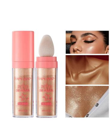 Paminify Body Glitter Powder - Shimmer Face Highlighter & Body Blusher in White Moonbeam & Golden Bronze Shades - Buy Online on SooperMarket.com