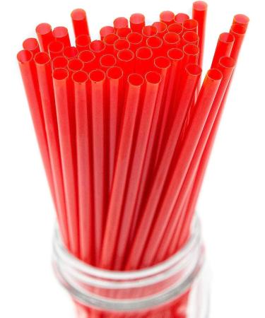 Pack of 500 - Heat Resistant Disposable Drinking Straws 20cm Long Standard Size (Red 500) - Buy Online on SooperMarket.com