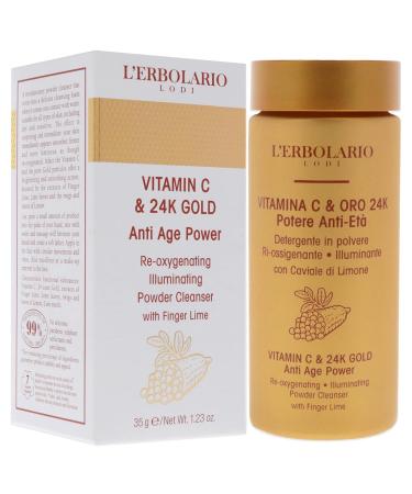 L'Erbolario Vitamin C & 24K Gold Anti-Age Cleanser - Daily Face Wash for Oily & Dry Skin - Restores Glow Removes Makeup & Impurities - 1.23 oz - Buy Online on SooperMarket.com