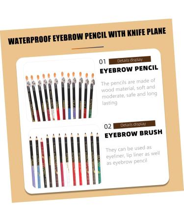 PLAFOPE 24 Pcs Lip Liner Eyeliner Eye Liner Pens Black Eyebrow Liner Lip Liner Pencil Lipliner Pencil Wooden - Buy Online on SooperMarket.com