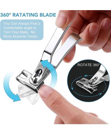 DR. MODE Extra Large Nail Clippers for Men with Thick Nails - Wide Jaw Opening and Easy Grip Design for Seniors - Includes Nail File and Cuticle Trimmer - Buy Online on SooperMarket.com