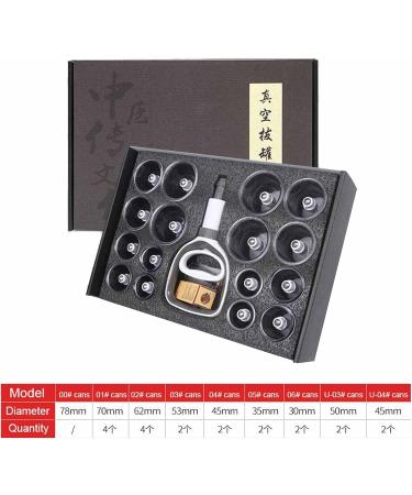 Cupping Set with Pump Professional Chinese Acupoint Cupping Therapy Sets Manual Back Massager Plastic kit for Cupping for Cupping Massage Muscle Joints 20 Cups - Buy Online on SooperMarket.com
