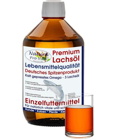 Premium Omega-3 Salmon Oil for Horses | Cold-Pressed Fish Oil for Skin & Immune Support | 3L Glass Bottle (3x1L) - Natural Horse Food - Buy Online on SooperMarket.com