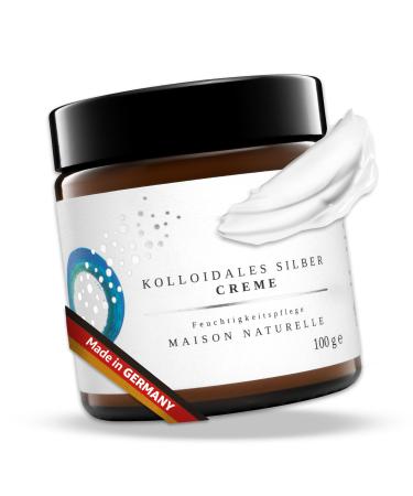 Maison Naturelle |Colloidal silver cream (100 g) - comparison winner 2020 - natural silver cream with 1000 ppm - collodial natural silver natural 100 g (1 Pack)