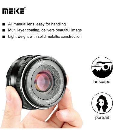Meike 35mm F1.7 Manual Focus Prime Lens for Micro 4/3 MFT | Olympus & Panasonic Compatible Mirrorless Cameras - Buy Online on SooperMarket.com