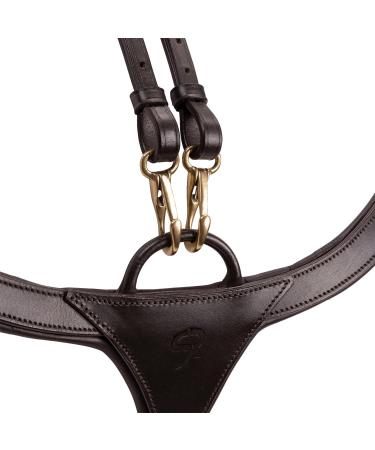 SUNRIDE Ascot Breastplate Made of Genuine Leather with Martingale - for Horses - Can be Used as 5-Point and 3-Point - Martingale Rings for Opening for Quick Threading of the Reins (Cob Brown) Cob brown - Buy Online on SooperMarket.com