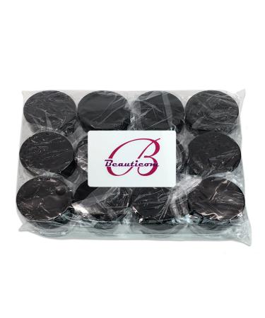Beauticom 20g/20ml Acrylic Round Clear Jars with Black Lids - Ideal for Lip Balms, Creams, Makeup, Cosmetics - 12 Piece Set - Buy Online on SooperMarket.com