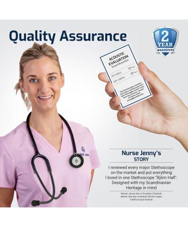 Scandinavian Classic Matte Black Stethoscope - Lightweight 5.1oz Dual Head Chestpiece 29in Black Tube for Nursing - Buy Online on SooperMarket.com