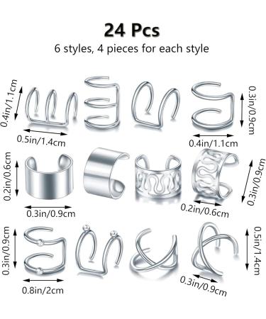 Niuhong 24 Pieces Jewellery Dreadlocks Braids Hair Clips Braiding Hair Cuffs Hair Rings Viking Braids Loc Hair Accessories Hair Clips Braids Accessories Women and Girls (Silver) - Buy Online on SooperMarket.com