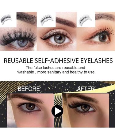 Natural False Eyelashes Wispy Natural Fake Lashes ABS Fiber 1 Pairs Cat Eye Lashes for Parties Weddings Birthday Gifts - Buy Online on SooperMarket.com