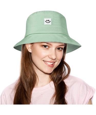 Smiling Face Bucket Hat | Cute Beach Sun Hat for Women & Men | Assorted Colors - Buy Online on SooperMarket.com