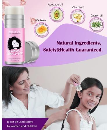 2Pcs Women Hair Wax Stick 2.7oz Styling Cream Gel for Smoothing Flyaways Taming Frizz Baby Hair Pomade Tamer Stick Slick Back Glue Bed Head Waxes Edge Control Brush Elastic Lace Melting Wig Band - Buy Online on SooperMarket.com