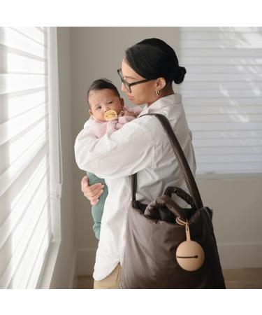 Mushie Silicone Pacifier Box | Safe Storage Holder for Babies | High-Quality Baby Accessories | Pale Taupe - Buy Online on SooperMarket.com