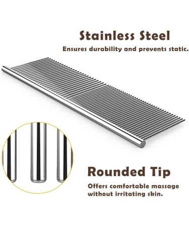 Professional Stainless Steel Pet Comb for Shedding - Grooming Tool for Cats and Dogs - Buy Online on SooperMarket.com