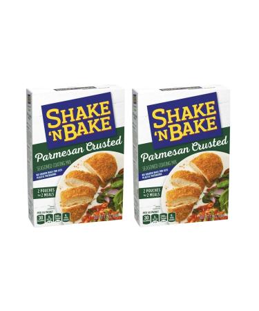 Kraft Shake 'n Bake Parmesan Crusted Seasoned Coating Mix 4.75 oz | Kosher Certified | Creates Crispy Flavorful and Juicy Chicken Without Frying | 2 Pack