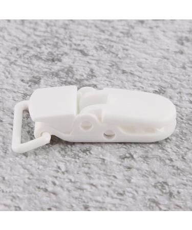 GYSURYB 10Pcs Baby Kids T-Shape Plastic Pacifier Clips Soother Holders in White | International Shipping Available - Buy Online on SooperMarket.com