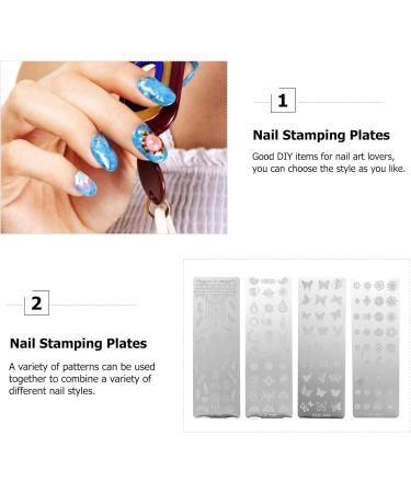 Beaupretty 4 Leaves Nail Stamp Board - Vintage Nail Art Stamps & Templates for Stunning Manicures | International Shipping Available - Buy Online on SooperMarket.com