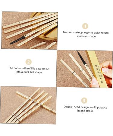 Mikinona 5pcs Double Ended Eyebrow Pencil Double- Head Eyebrow Pens Eyebrow Makeup Tools Eyebrow Ink Plastic - Buy Online on SooperMarket.com