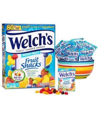 Welch's Fruit Snacks Mixed Fruit & Superfruit Bulk Variety Pack | Individual Single Serve Bags | Pack of 80 x 25 g | Gluten Free | Real Fruits Made | Share Pack | Birthday Pack | Sold by EPL