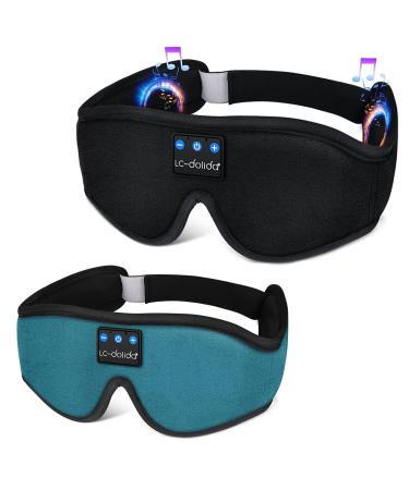 Sleep Mask with Bluetooth Headphones LC-dolida Sleep Headphones Bluetooth Sleep Mask 3D Sleeping Headphones for Side Sleepers Best Gift and Travel Essential