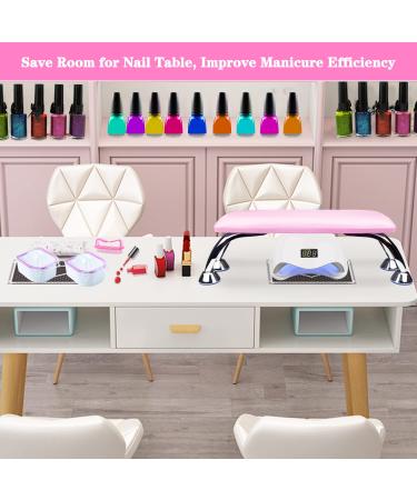 Microfiber Leather Nail Arm Rest Cushion - Hand Rest for Acrylic Nails and Toenails - Manicure Stand Pillow for Nail Art - Pink - Buy Online on SooperMarket.com