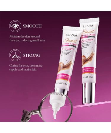 Snail Repair Eye Cream - Anti-Aging Hydrating Dark Circle Reducer with Snail Mucin & Collagen - Buy Online on SooperMarket.com