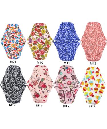 KALLORY 5pcs Reusable Cloth Menstrual Pads - Mama Cloth Liners for Women - Breathable and Portable Napkin Warp Pad - Random Color Pack - 1 Count - Buy Online on SooperMarket.com