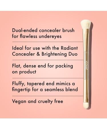 ICONIC LONDON Vegan Concealer Duo Brush - Perfect Makeup Buffing Blending & Finishing Tools - Cruelty-Free - Buy Online on SooperMarket.com
