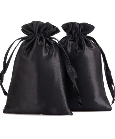 BeiLaad 4X6" Satin Gift Bags (Black)