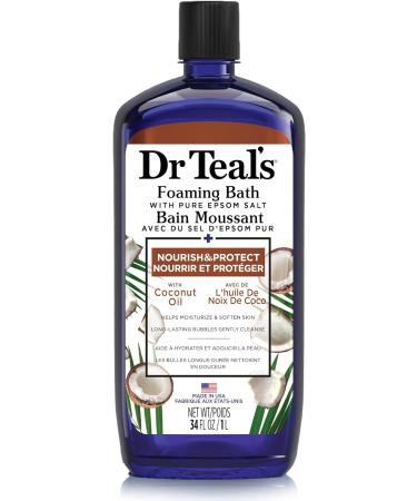 Dr. Teals Coconut Oil Foaming Bath, 34 Ounce