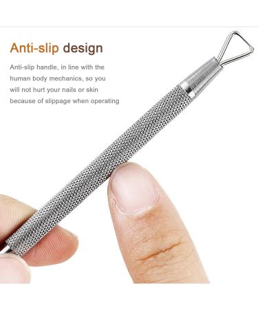 Cuticle Pusher Remover Triangle Cuticle Peeler Scraper Stainless Steel Nail Gel Remover Professional Nail Tool for Removing UV Manicure Treatments - Buy Online on SooperMarket.com