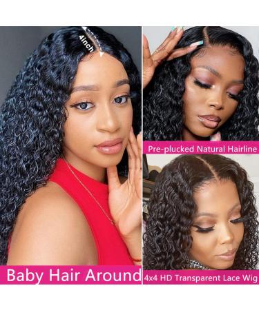26 Transparent Lace Front Water Wave Wig - Brazilian Virgin Hair, Glueless Curly Wigs - Buy Online on SooperMarket.com