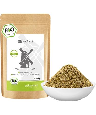 Oreegano Bio rubbed 500 g - spice - Origanum vulgare 100 % natural clean without additives - from controlled organic cultivation of biocontor 500 g (1 Pack)