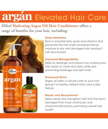 Difeel Elevated Argan Conditioner 33.8 oz | Paraben Free Natural Hair Conditioner with Argan Oil - Shop Internationally - Buy Online on SooperMarket.com