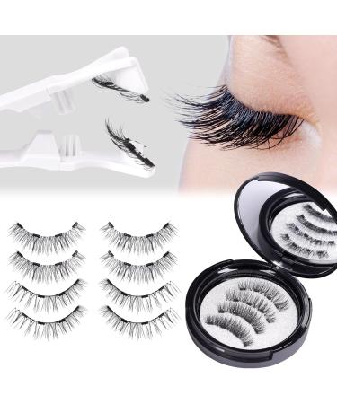 Lumentes Magnetic Eyelashes Lumentes Magnetic Lashes Magnetic Eyelashes Without Eyeliner Reusable Magnetic Eyelashes with Applicator No Glue or Liner Needed (Color : KS01-4) - Buy Online on SooperMarket.com