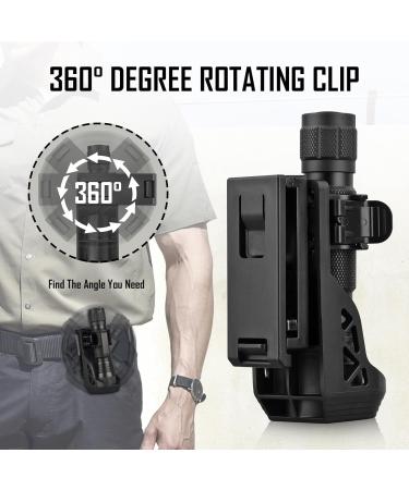 Buy Ultrafire W66 Tactical Flashlight Holster Keeper 2-Pack | Rotatable Pouch for 0.9-1.2 Flashlights | Durable Belt Holder with Lever Closure - Buy Online on SooperMarket.com