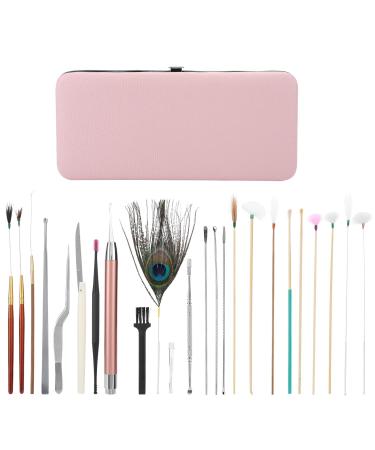 23Pcs Stainless Steel Ear Spoons Spiral Double Headed Ear Spoons Ear Wax Removal Tool Spiral Ear Tips Sets Double Sided Ear Scoop Spoon Ear Care Accessories (23 Pieces Cherry Powder Ear Picking Set)
