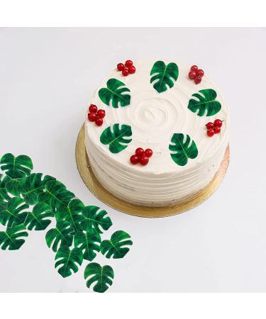 48pcs Edible Tropical Turtle Leaves Cupcake Toppers  CGHCEAIÂ  Palm Leaves Cake Decoration For Hawaii Theme Jungle Party Cake Toppers Birthday Party Supplies - Buy Online on SooperMarket.com