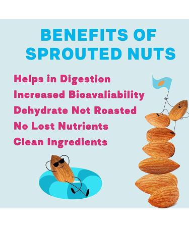 Golden Goodness Daily Crunch Sprouted Almonds 5oz (2 Pack) - Savory Spice Blend, Sea Salt & Turmeric | Keto Friendly, Non-GMO, Vegan, Healthy Snack - Buy Online on SooperMarket.com