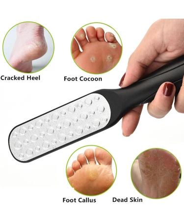 Foot File Foot Scraper for Hard Skin Professional Pedicure Double Side Foot Files Callus Remover Foot Scrubber Metal Foot Rasp Foot Care Tool for Dead Skin Cracked Heels Corn Removal - Buy Online on SooperMarket.com