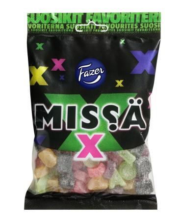 Fazer Missa X - Salty Liquorice & Fruity Wine Gums - Candy - Sweets - Bag 180g
