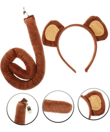minkissy 1 Set zoo animal headband fabric monkeys monkey ear hair hoop headbands tails - Buy Online on SooperMarket.com