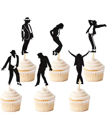 Blumomon 30pcs Jazz Cupcake Toppers Dance Party Cake Decoration Black Glitter Tap Dancers Cupcake Picks Music Dancer Cupcake Picks for Birthday Parties Wedding Party Decorations Disco-4 - Buy Online on SooperMarket.com