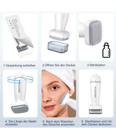 Derma Stamp Adjustable Professional Microneedling Pen Derma Roller with 120 Real Needles Dermapen Microneedling Roller for Face Body Hair Dermastamp 0.5 1 1.5 2 mm for Women Men - Buy Online on SooperMarket.com