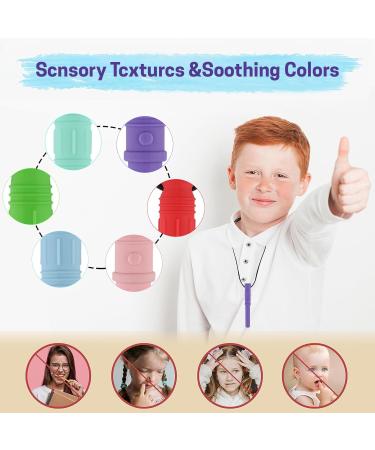 Seeway Sensory Kieletzeiten - Silicone Chewing Chains for Autistic Children ADHD & Special Needs (6 Pack) - Oral Motor Toys for Teething & Biting - Buy Online on SooperMarket.com