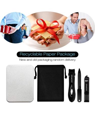 Nail Clippings for Thick Nails | DrMode Wide Jaw Nail Zwick Tongs & Fingernail File Set - Professional Stainless Steel 3-Piece Kit for Men & Women - Buy Online on SooperMarket.com
