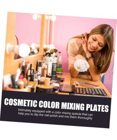 Buy 2 Sets Acrylic Powder Chassis Color Mixing Plates - Essential Makeup Mixing Trays for Women | Foundation Palette & Lipstick Tools - Buy Online on SooperMarket.com