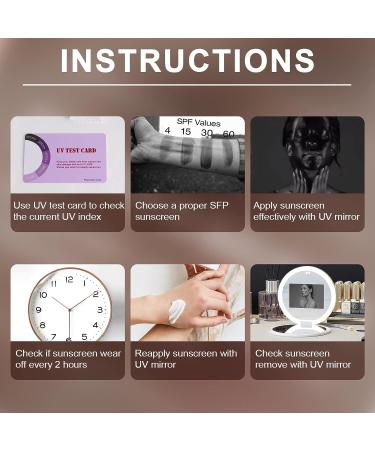 Hansong Compact UV Camera Mirror 2X Magnification Travel Makeup Handheld Pocket Mirror - Buy Online on SooperMarket.com