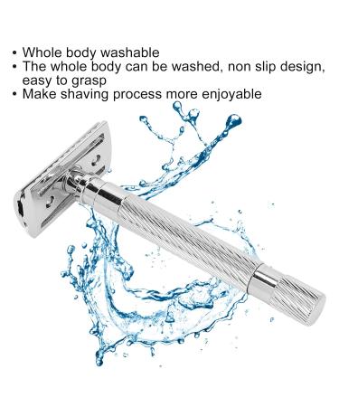 Premium Silver Manual Safety Razor for Men | Exquisite Craftsmanship | International Shipping Available - Buy Online on SooperMarket.com